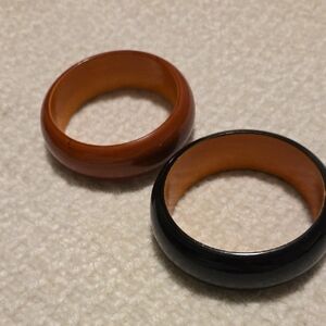 Elegant Black and Brown Men's Rings